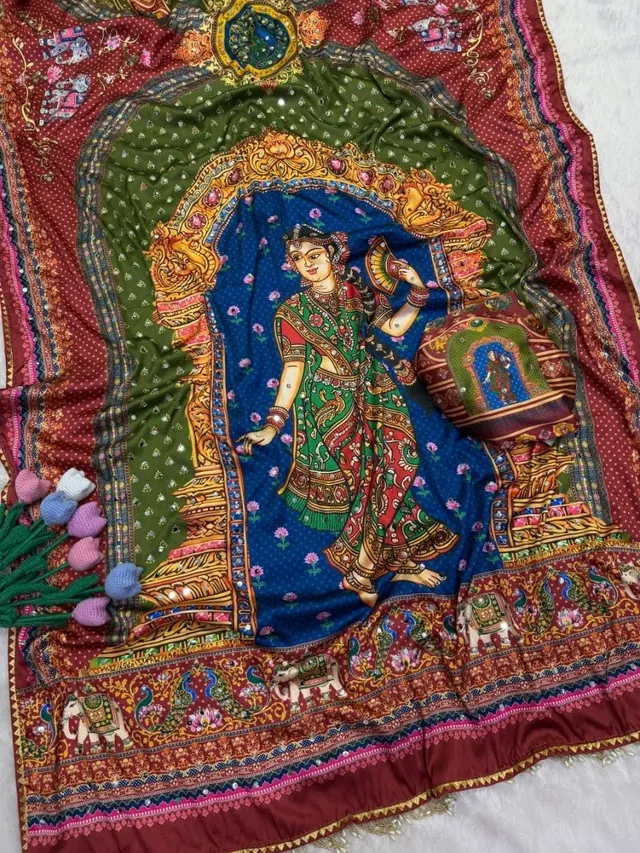 Celebrity-Inspired Designer Japan Satin Saree Collection - View 4