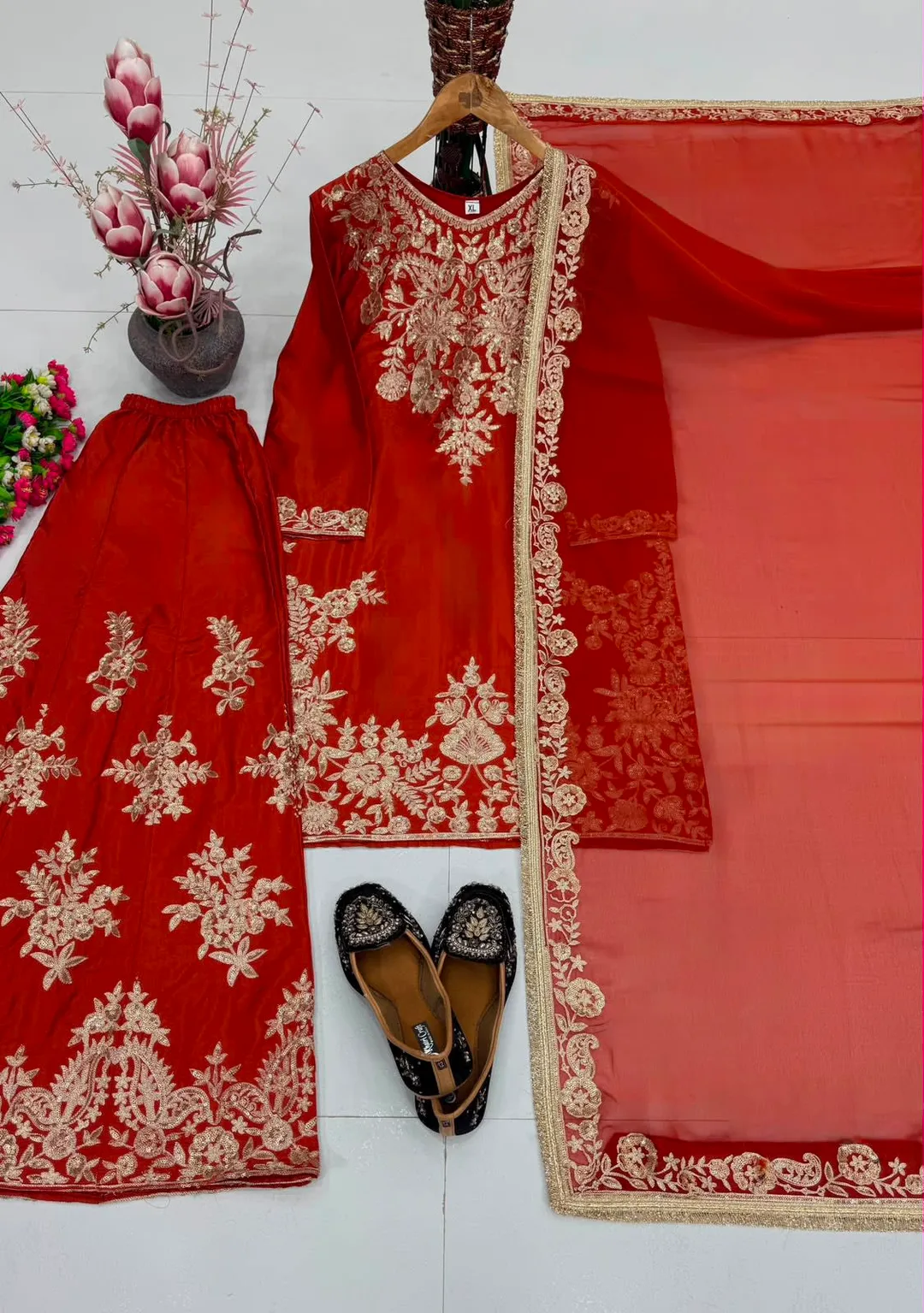 New Designer Heavy Embroidery 3-Piece Suit Set - Second View