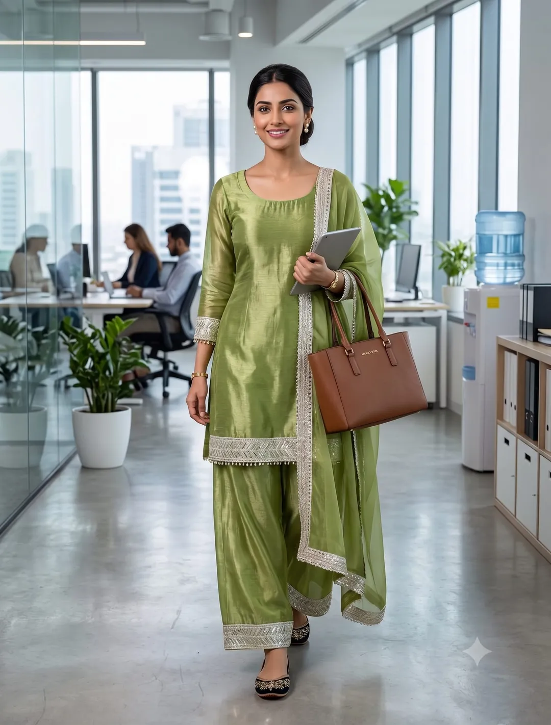 New Designer Embroidered Top Palazzo Dupatta Set - Premium Heavy Fendy Silk Saree