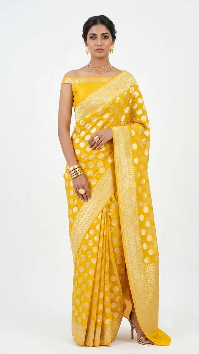 Premium Banarasi Daybal Georgette Saree - Premium Banarasi Daybal Georgette Saree