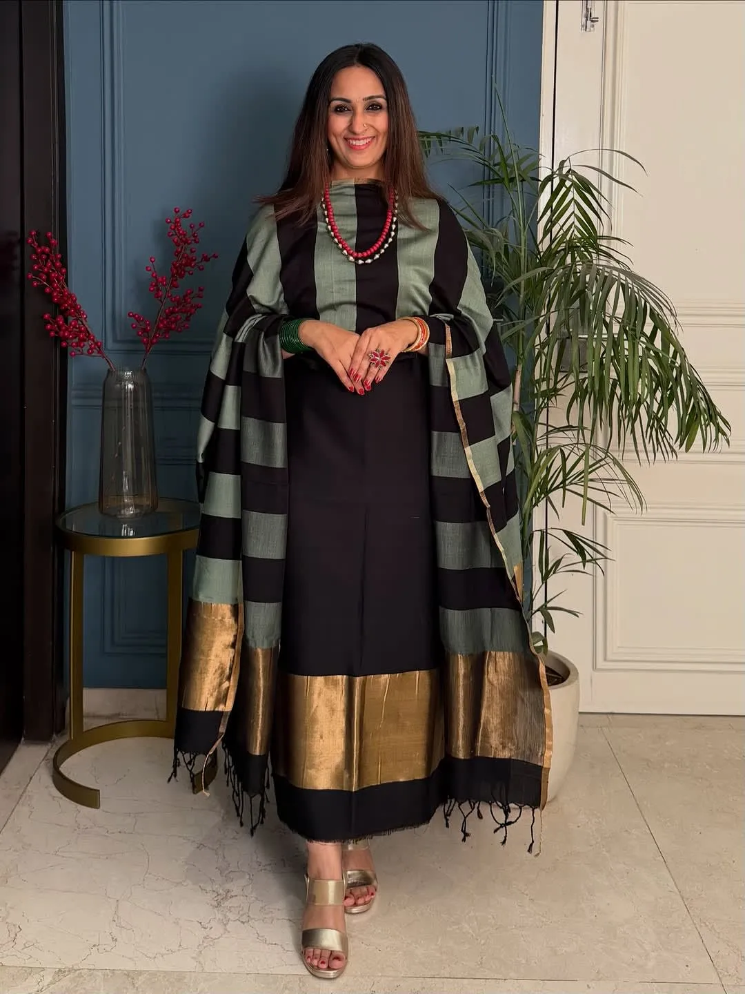 Exclusive Banarasi Unstitched Salwar Suit with Dupatta - Cotton Silk Saree