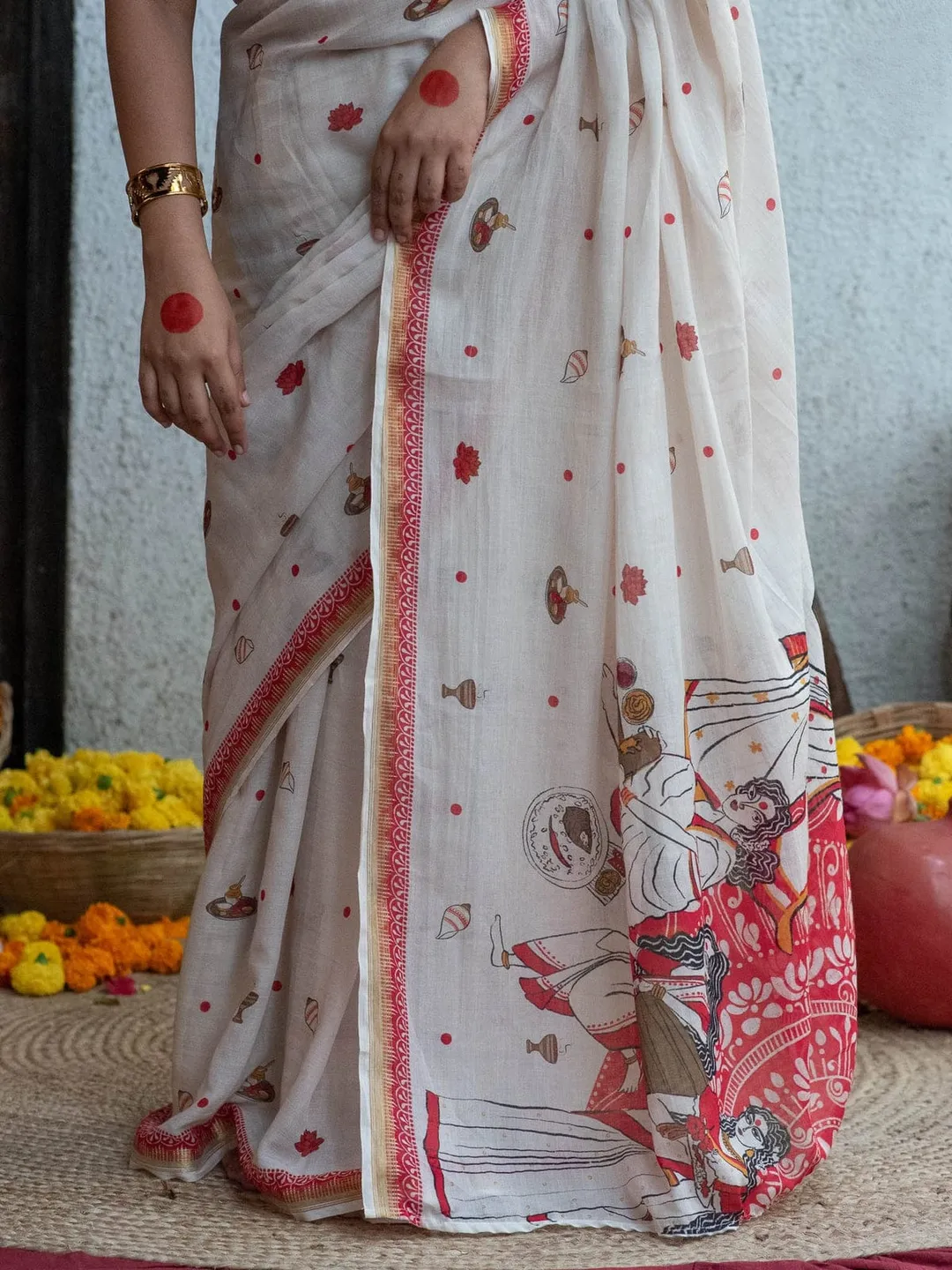 Soft Linen Digital Print Saree Collection - View 4