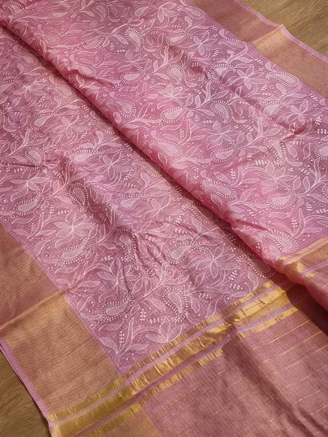 Banarasi Handloom Party & Daily Wear Kota Check Silk Saree - View 2
