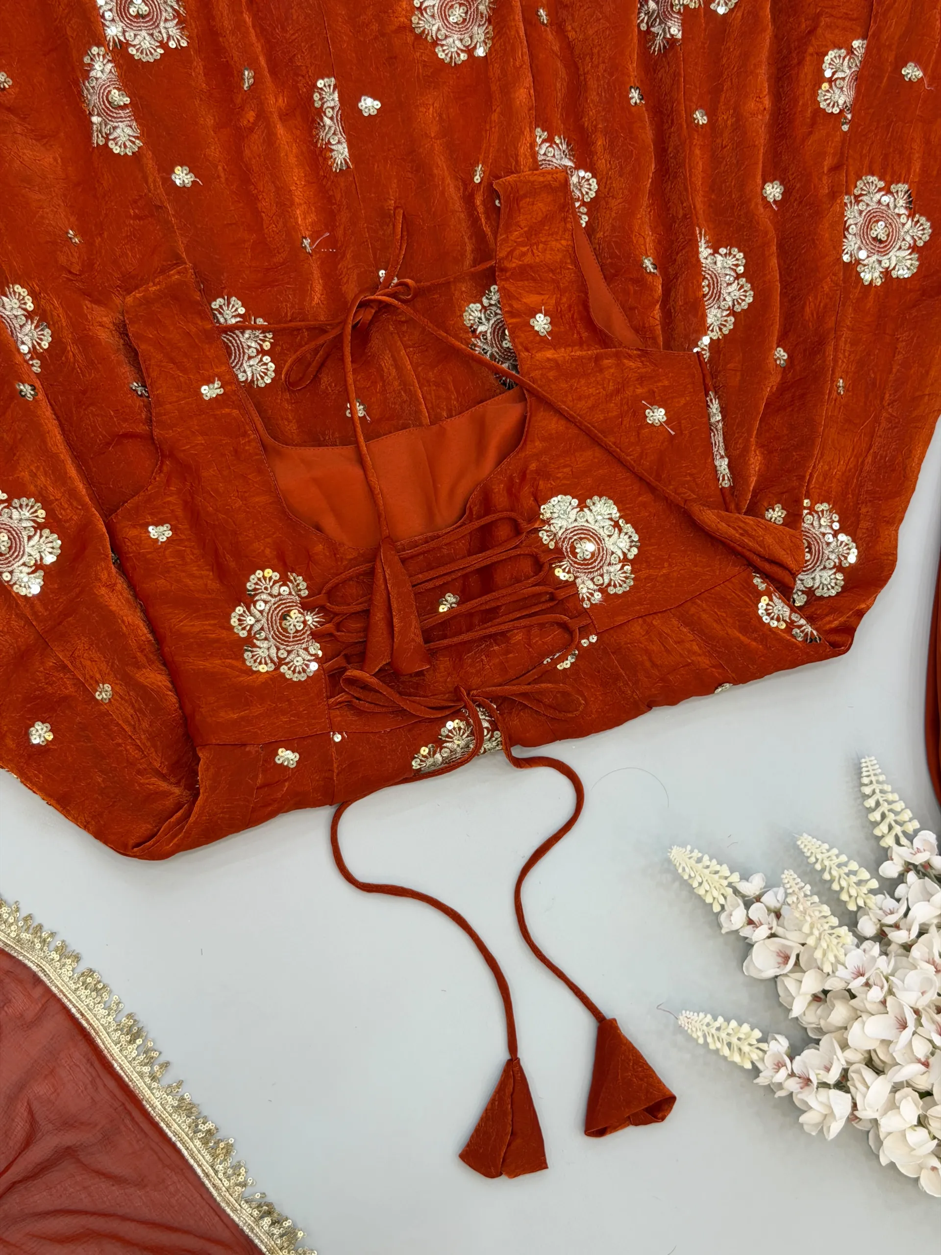 WOMEN’S ETHNIC WEAR | EMBROIDERED GOWN SET - View 6