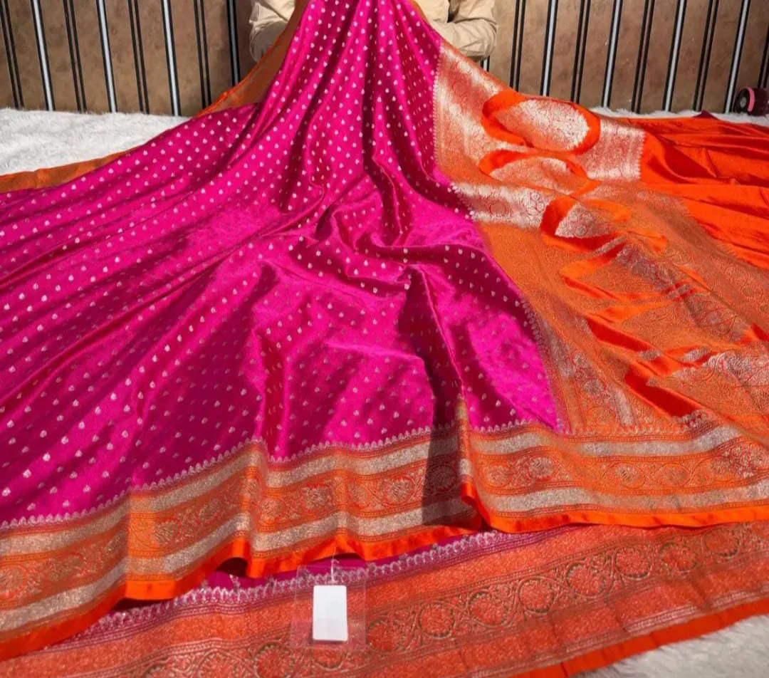 Banarasi Soft Premium Mashru Silk Saree Collection - Banarasi Soft Premium Mashru Silk  Saree Online India - Buy at ₹3599 - Image 1