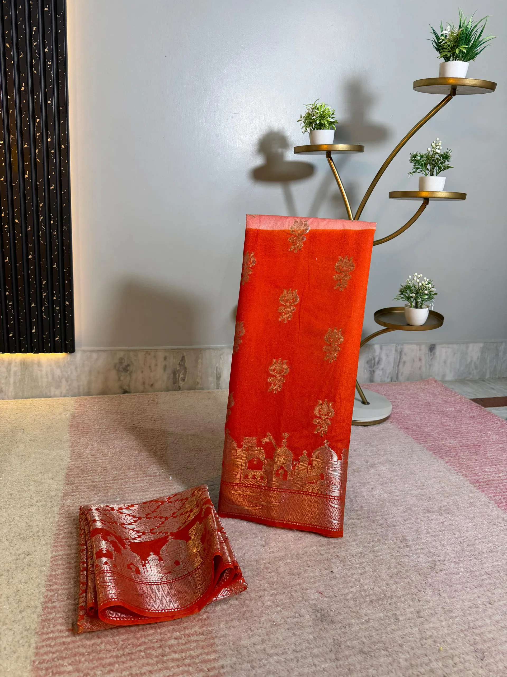 NEW ARRIVALS | BANARASI GANGA GHAT PREMIUM KATAN SOFT SILK SAREE - View 3