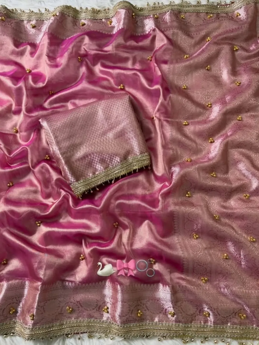 Fresh Launch – Premium Banarasi Soft Tissue Silk Ghungroo Saree - Premium Banarasi Soft Tissue Silk Saree Online India - Buy at ₹2699 - Image 1
