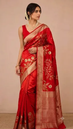 Banarasi Daybal Katan Soft Silk Saree with Zari Weaving - Premium Banarasi Daybal Katan Soft Silk Saree Online India - Buy at ₹1799 - Image 1