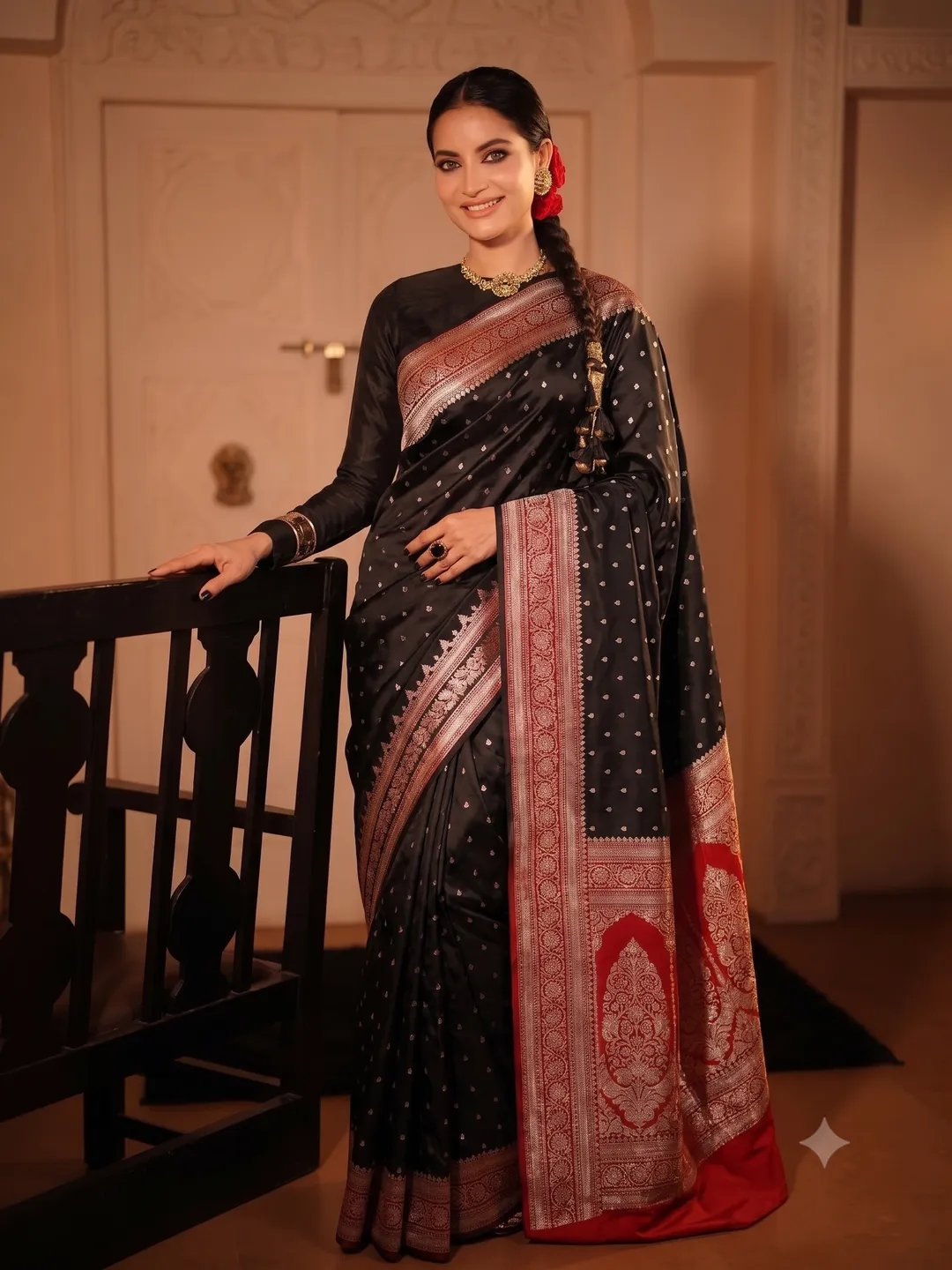Banarasi Soft Premium Mashru Silk Saree - Banarasi Soft Premium Mashru Silk Saree Online India - Buy at ₹3599 - Image 1