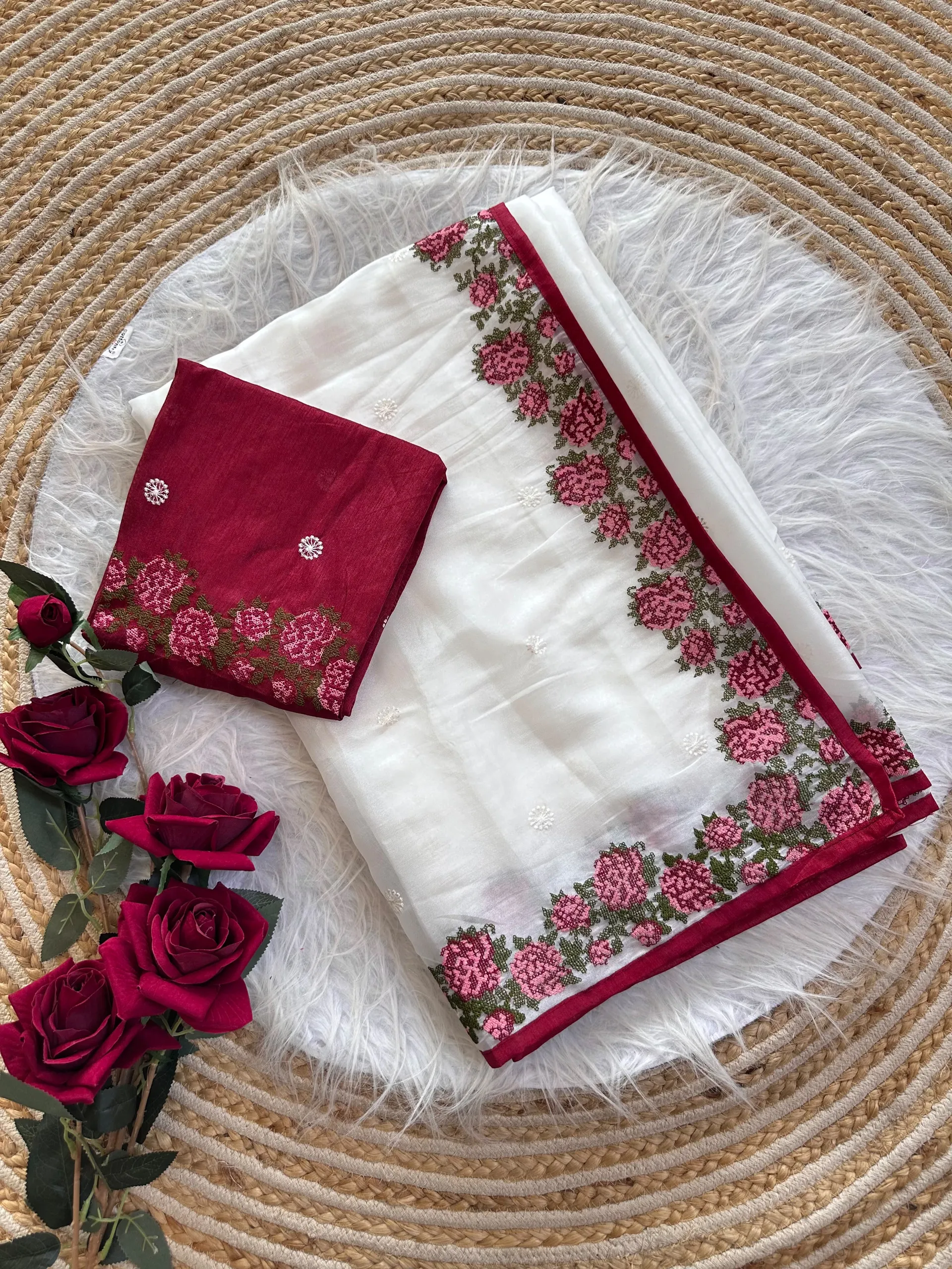 Exclusive Shimmer Tissue Silk Saree | Sundha - View 2