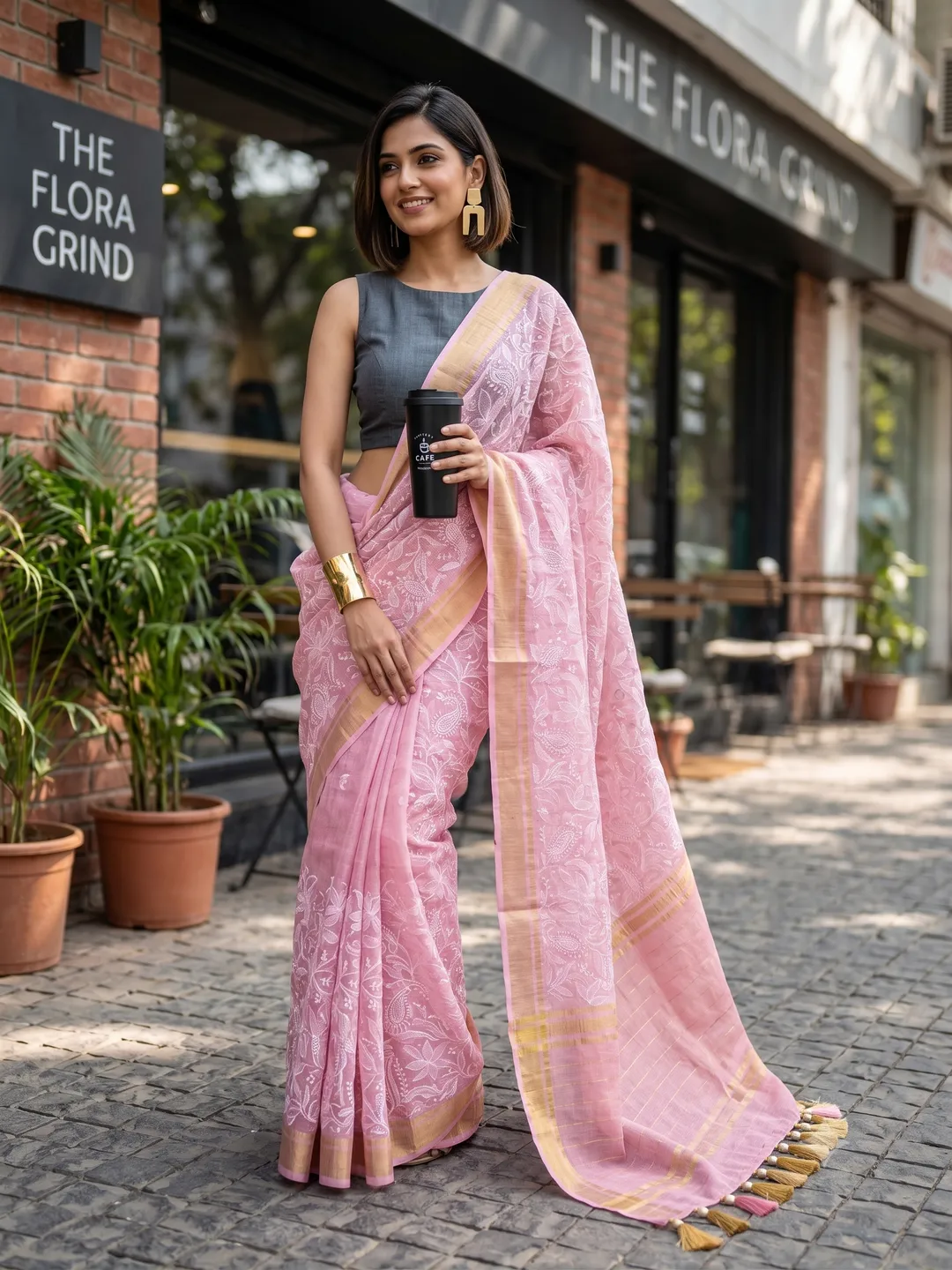 Banarasi Handloom Party & Daily Wear Kota Check Silk Saree - Premium Banarasi Handloom Kota Check Silk Saree Online India - Buy at ₹1899 - Image 1