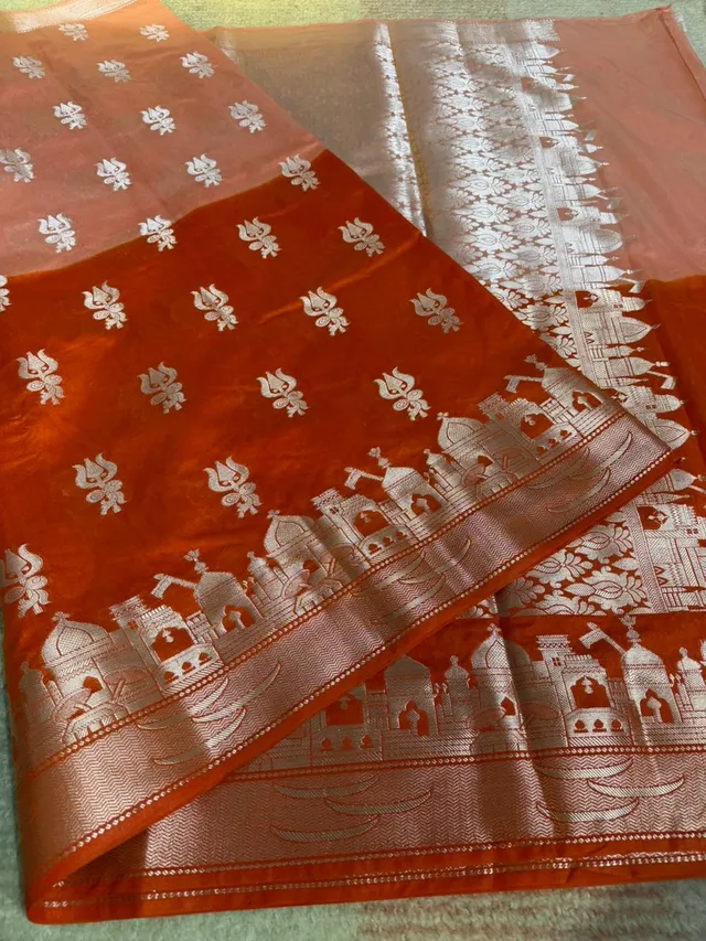 NEW ARRIVALS | BANARASI GANGA GHAT PREMIUM KATAN SOFT SILK SAREE - View 2