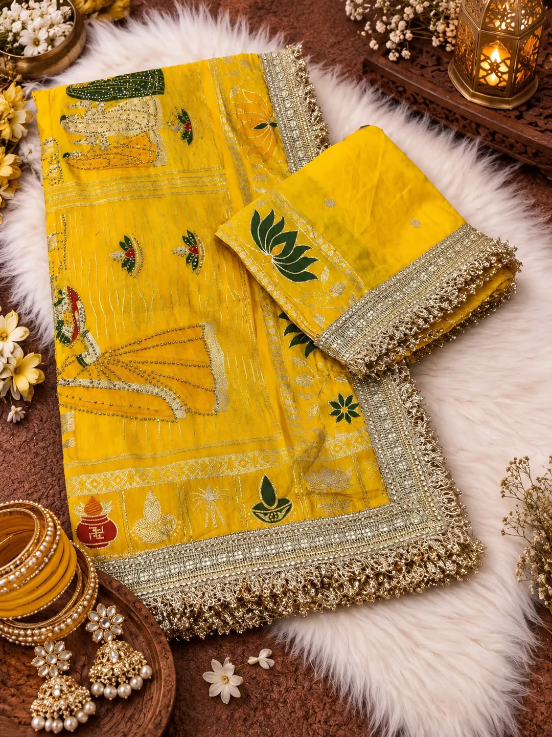 Chhath Puja Special Collection 🌞 | Dola Viscose Weaving Saree - View 3