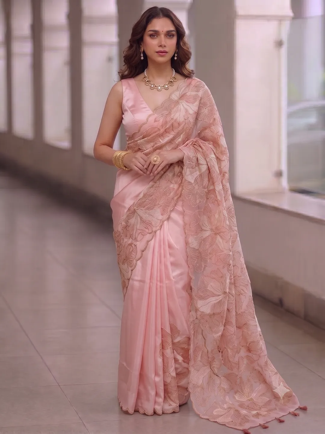 BANARASI SOFT ORGANZA CHIKANKARI SILK SAREE ✨ - Premium Banarasi Soft Organza Chikankari Silk Saree Online India - Buy at ₹2399 - Image 1