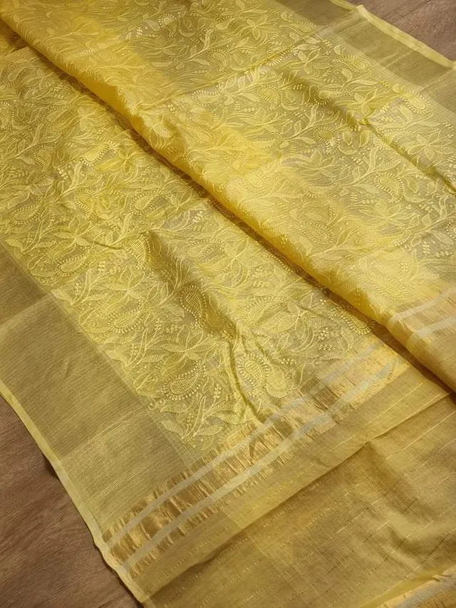 Banarasi Handloom Party & Daily Wear Kota Check Silk Saree - View 2