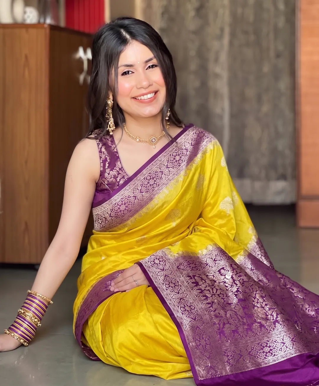 Banarasi Soft Katan Silk Saree with Zari Buta Weave - Premium Banarasi Soft Katan Silk Saree Online India - Buy at ₹2099 - Image 1