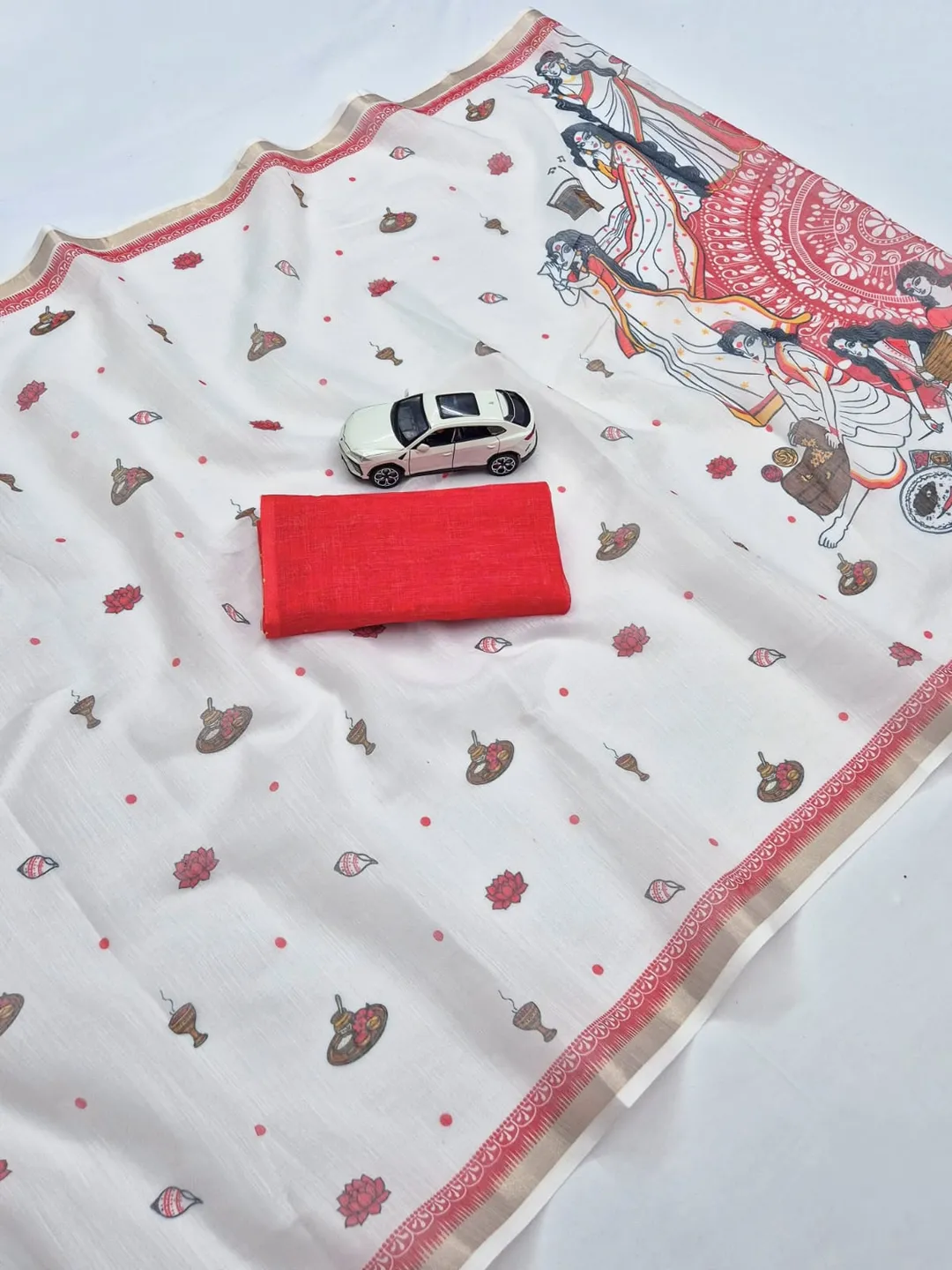 Soft Linen Digital Print Saree Collection - View 3