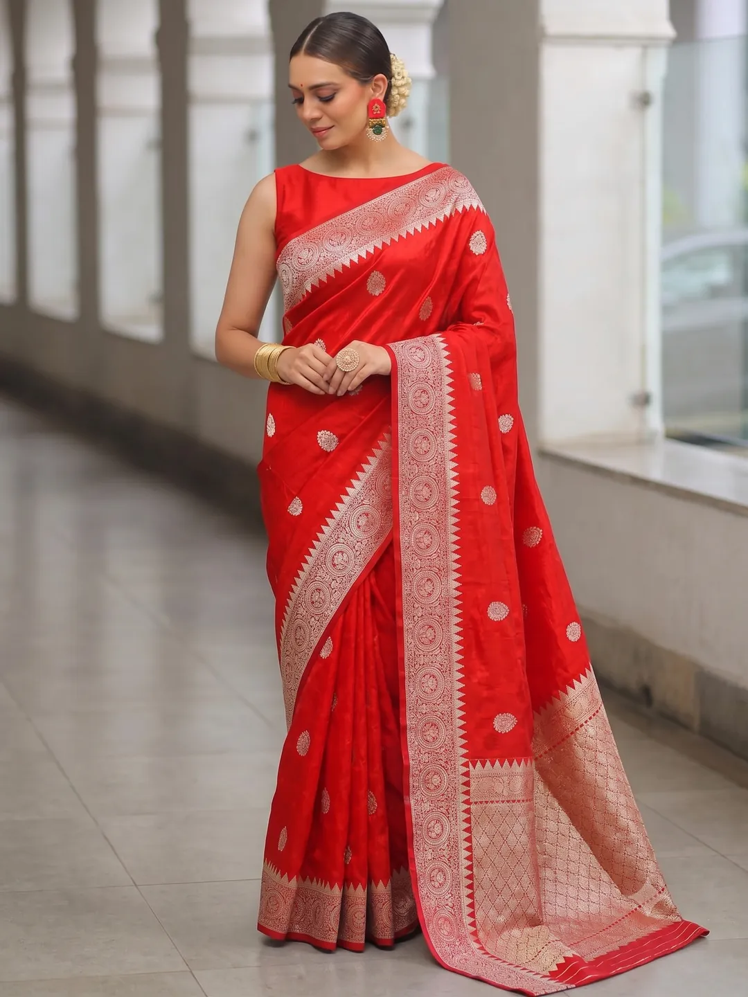 ROYAL ELEGANCE WITH BANARASI TRADITION - Daybal Viscose Georgette Saree Online India - Buy at ₹2099 - Image 1