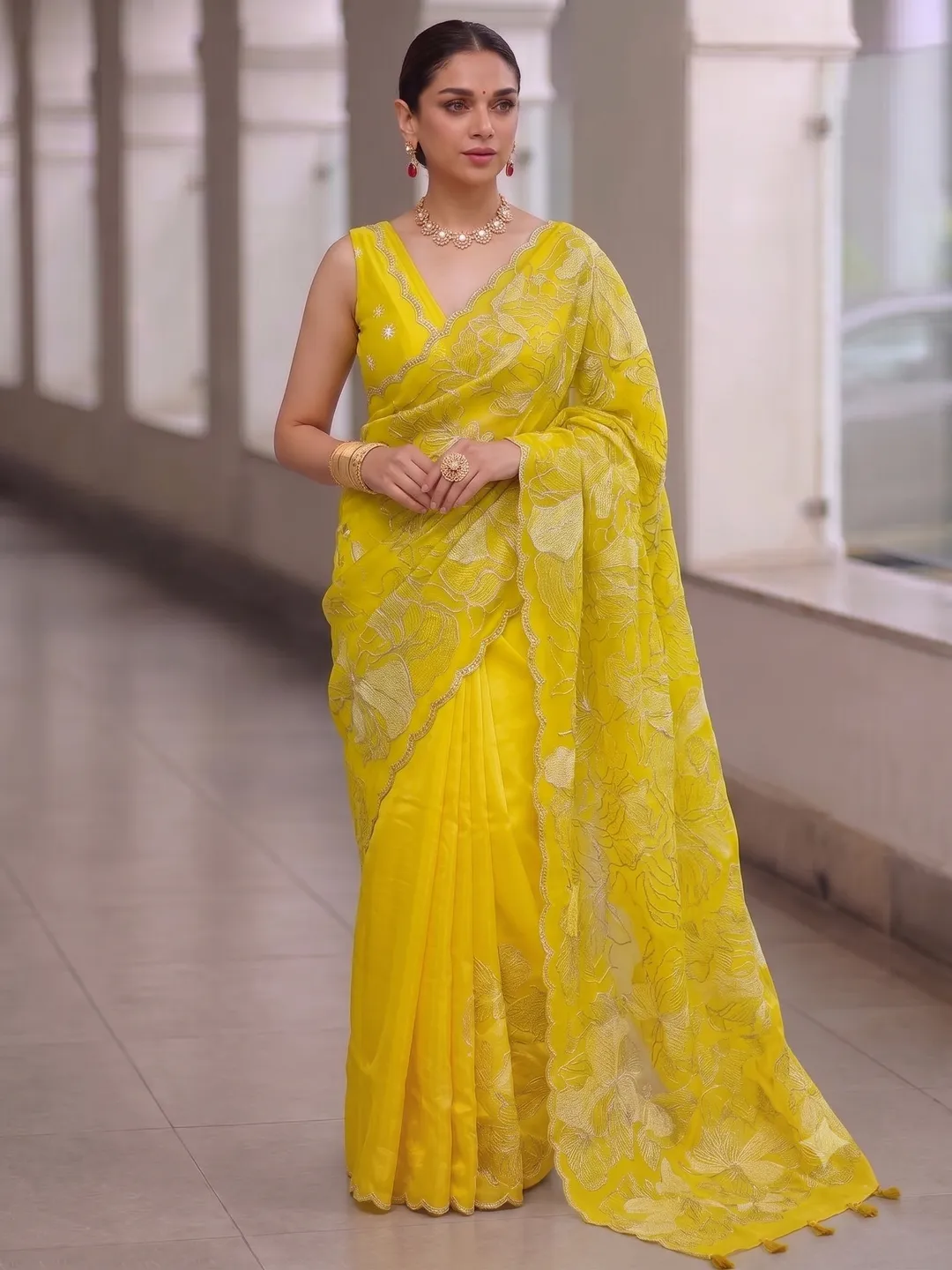 Banarasi Soft Organza Chikankari Silk Saree - Premium Banarasi Soft Organza Chikankari Silk Saree Online India - Buy at ₹2399 - Image 1